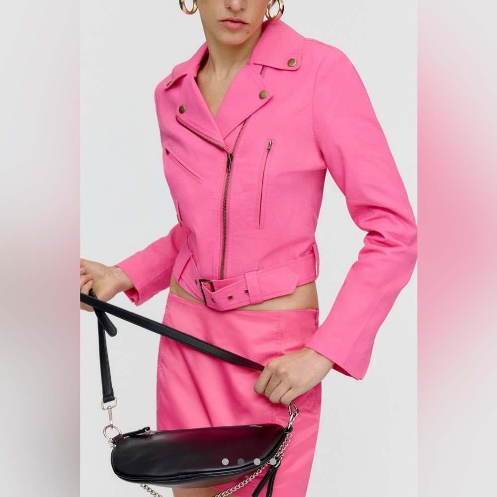 Anthopologie Dolan Linen Motorcycle Jacket